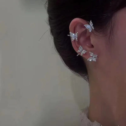 Fashion Earring Butterfly Ear Clip And Ear Hook Jewelry